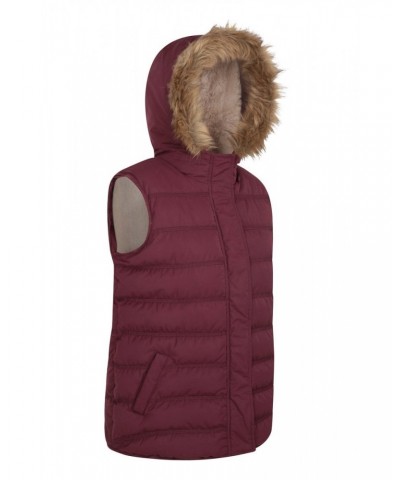 Fir Womens Insulated Vest Burgundy $23.99 Jackets