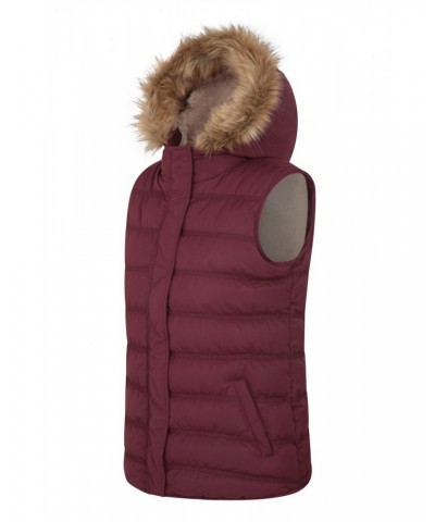 Fir Womens Insulated Vest Burgundy $23.99 Jackets