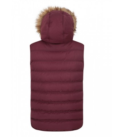 Fir Womens Insulated Vest Burgundy $23.99 Jackets