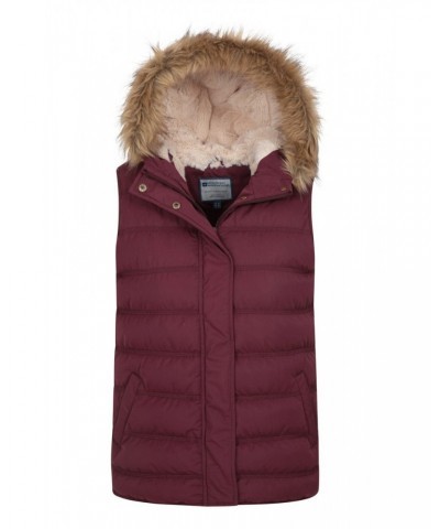 Fir Womens Insulated Vest Burgundy $23.99 Jackets