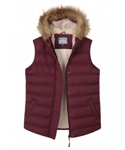 Fir Womens Insulated Vest Burgundy $23.99 Jackets