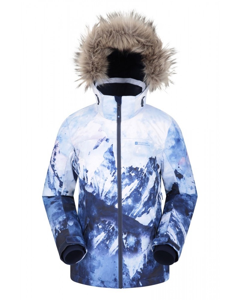 Nordic Extreme Printed Womens Ski Jacket Blue $44.20 Jackets