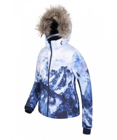 Nordic Extreme Printed Womens Ski Jacket Blue $44.20 Jackets