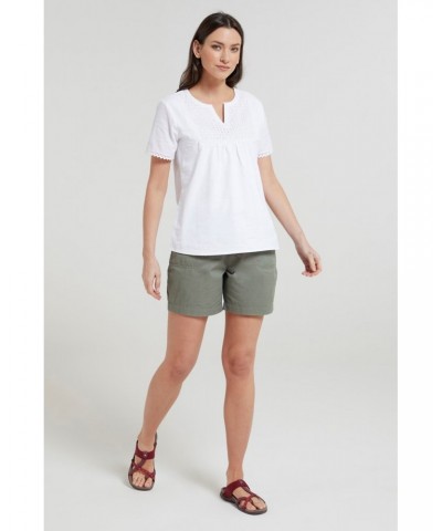 Paris Womens Embroidered Top White $15.11 Tops