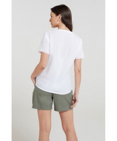 Paris Womens Embroidered Top White $15.11 Tops