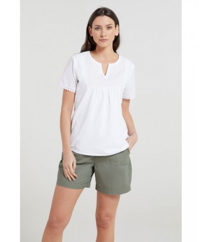 Paris Womens Embroidered Top White $15.11 Tops