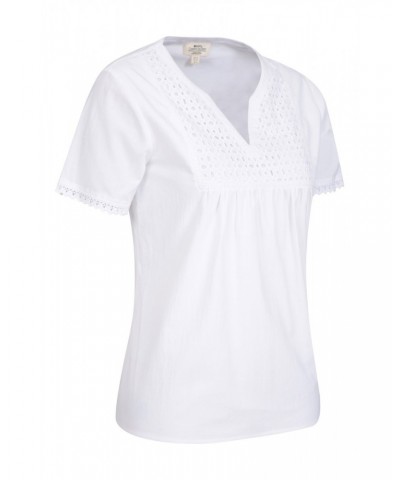 Paris Womens Embroidered Top White $15.11 Tops