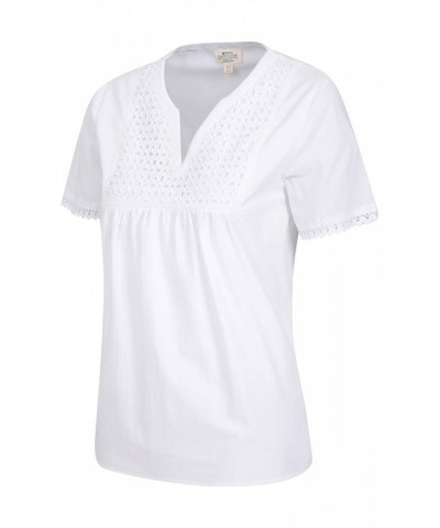 Paris Womens Embroidered Top White $15.11 Tops