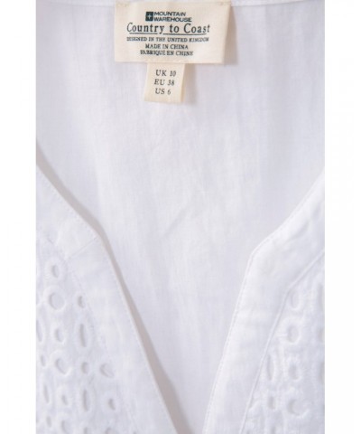 Paris Womens Embroidered Top White $15.11 Tops