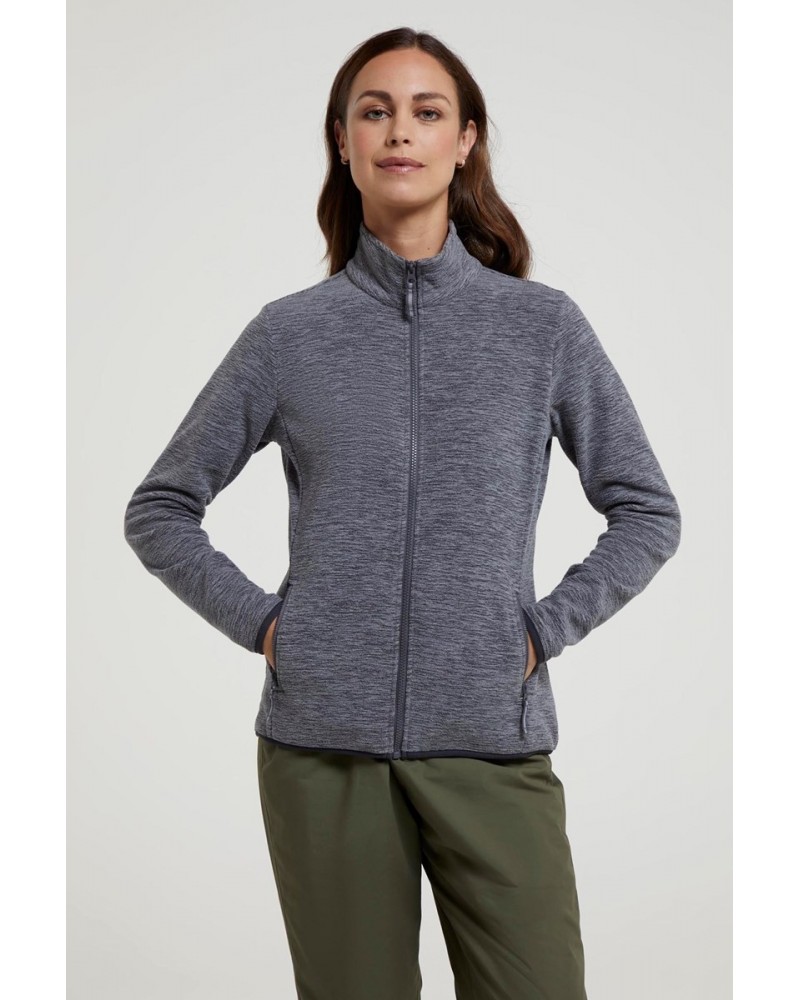 Snowdon Melange II Womens Full-Zip Fleece Charcoal $17.02 Fleece