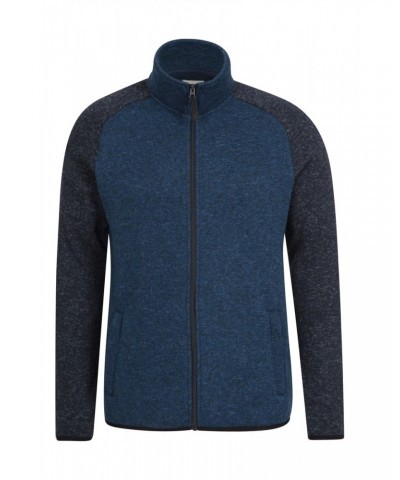 Idris II Mens Raglan Fleece Jacket Jacket Dark Blue $15.29 Fleece